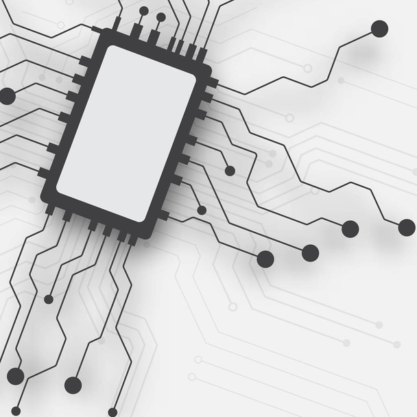 tecnología de placa de circuito fondo  - Vector, imagen