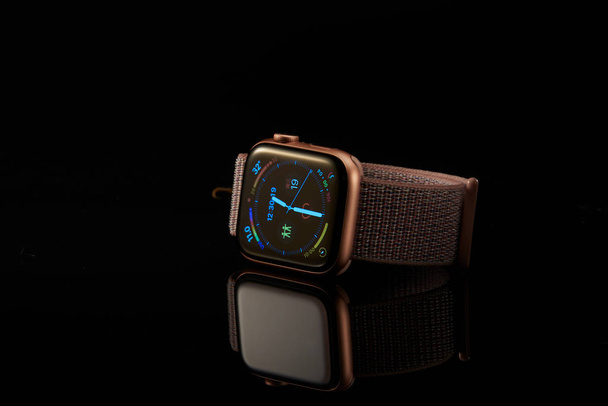 Close-up of a Smart Watch with a Screen Opening - 写真・画像