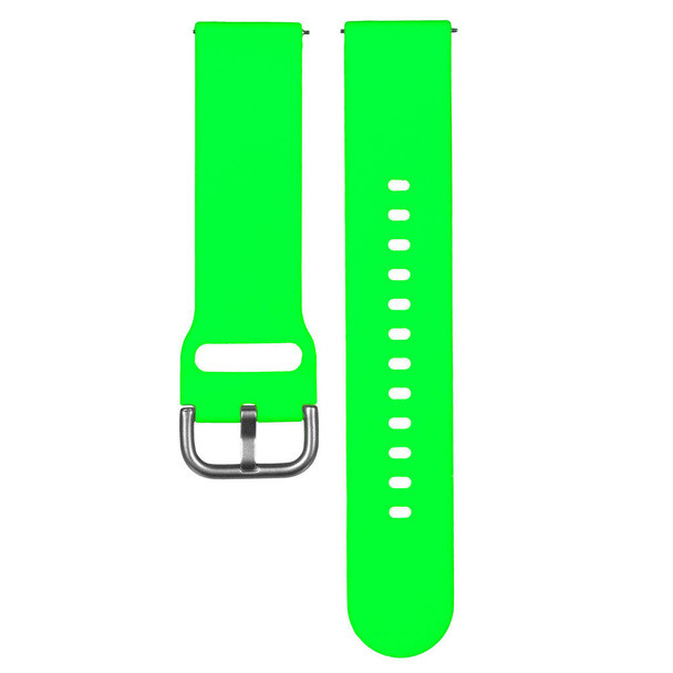 Spor saatleri ve akıllı aletler için yeşil silikon kayış. - Fotoğraf, Görsel