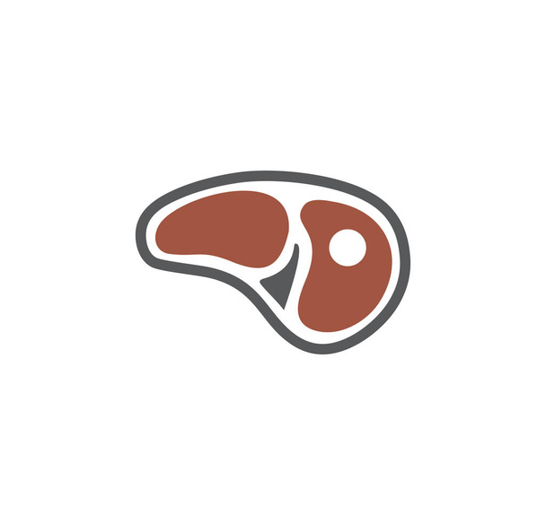 Steak gerelateerde pictogram op de achtergrond voor grafische en web design. Creatieve illustratie concept symbool voor web of mobiele app. - Vector, afbeelding