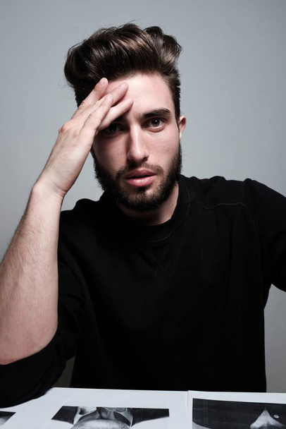 portrait of handsome stressed  young man  - Foto, imagen