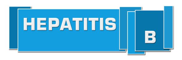 Hepatitis-B-Text auf blauem Hintergrund. - Foto, Bild