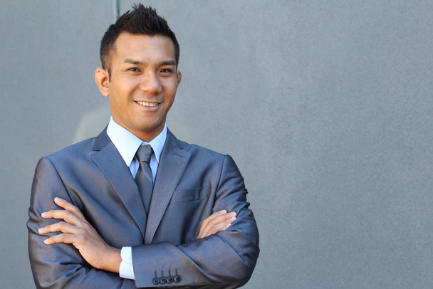 Portrait of a confident Asian lawyer outside - Photo, Image