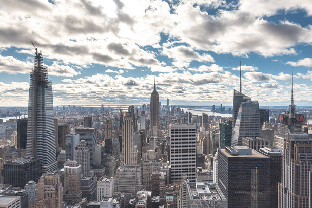 καταπληκτική θέα του ορίζοντα της Νέας Υόρκης, Μανχάταν - Φωτογραφία, εικόνα