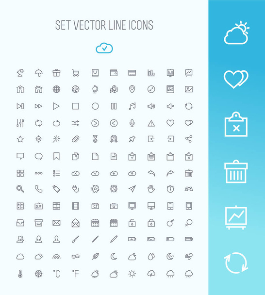 ensemble d'icônes de ligne, illustration vectorielle simple
   - Vecteur, image