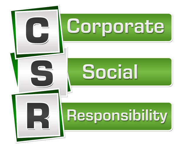 RSE - Texto de responsabilidad social de las empresas escrito sobre fondo gris verde. - Foto, Imagen