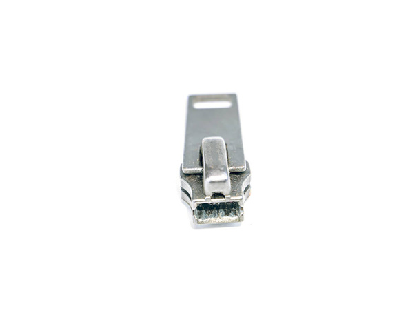 Zipper slider on a white background. - Photo, Image