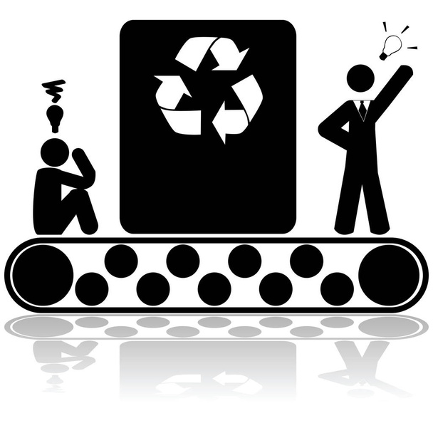 Recyclingkonzept - Vektor, Bild