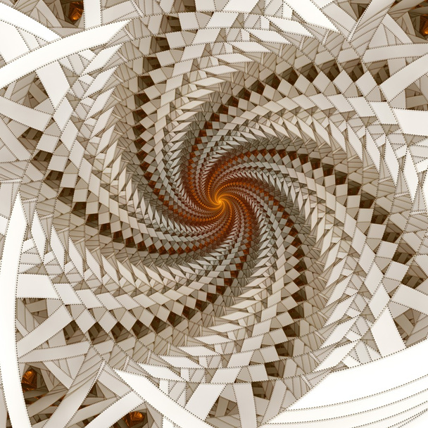 Espiral fractal abstracta sobre fondo blanco
 - Foto, Imagen