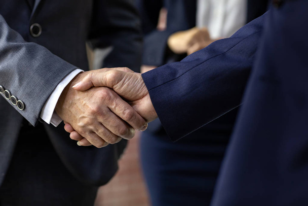 Handshake for Business deal Business Mergers and acquisitions Closeup - Фото, зображення