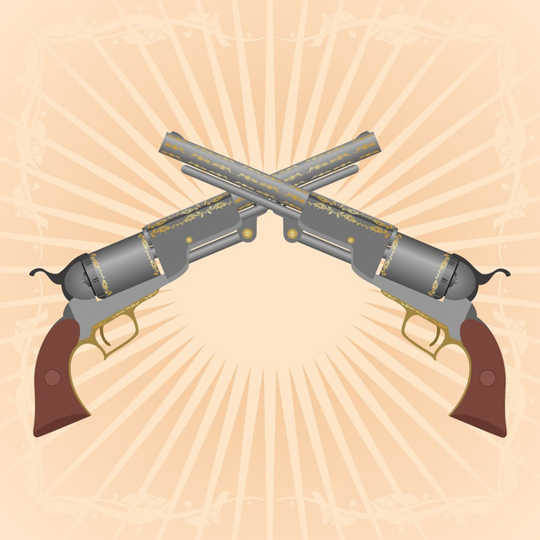 Two revolvers - Vector, imagen
