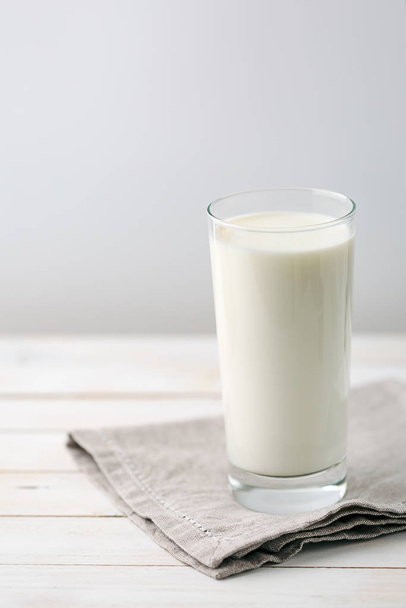 Soymilk may be used as a substitute for dairy milk by individuals who are vegan or lactose intolerant. Healthy food clean eating. Copy  space for text. - Zdjęcie, obraz