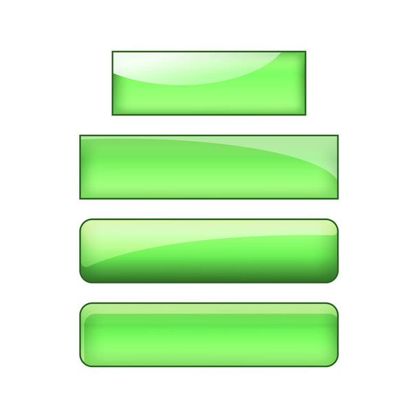 bright glossy web buttons set - green - Фото, зображення