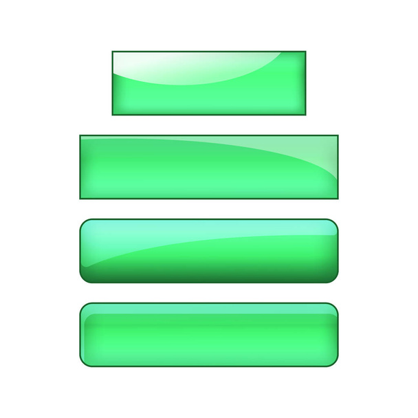 bright glossy web buttons set - green - Фото, зображення