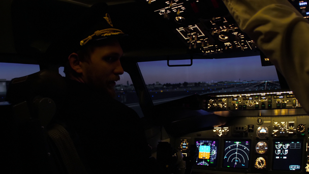 Cockpit ziviler Flugzeuge. - Filmmaterial, Video