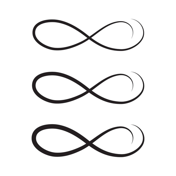 Ręcznie narysowany symbol nieskończoności, ikona znaku nieskończoności - Wektor, obraz