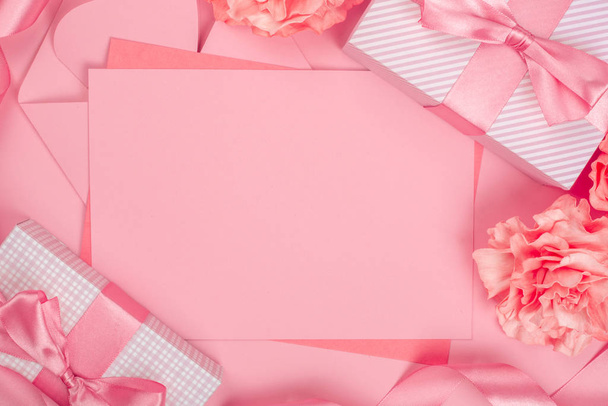 Valentines day pink background - Foto, imagen