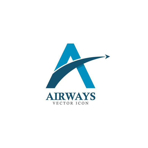 Un logo de lettre, illustration vectorielle d'icône de modèle d'affaires de Airways
 - Vecteur, image