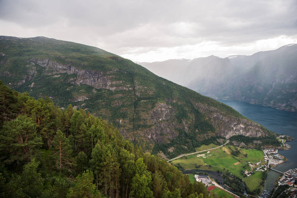 Stegastein viewpoint, Aurland, Norway - Фото, изображение