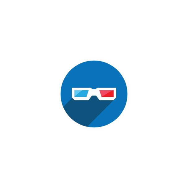 ikona okulary 3D - Wektor, obraz