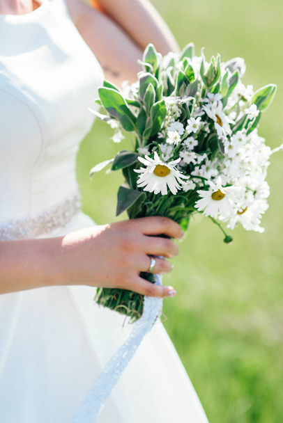 bridal bouquet with flowers, marriage flora - Fotoğraf, Görsel