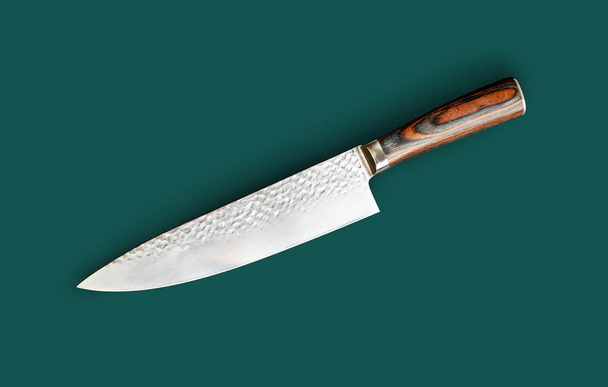 Chef's knife for your kitchen isolated on black background. With clipping path - Valokuva, kuva