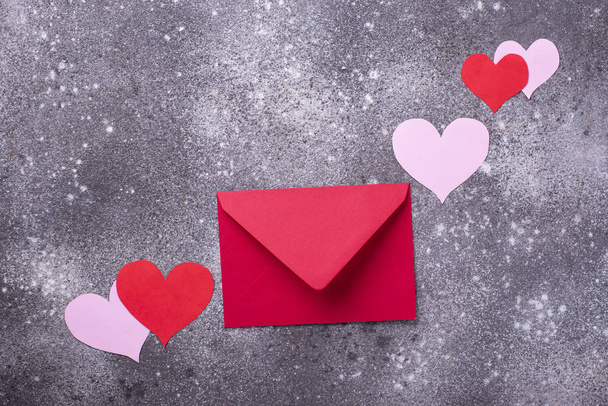Valentines Day background with envelop - Photo, Image