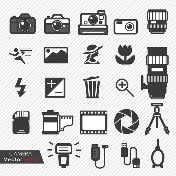 lente de câmera de fotografia e acessórios - Vector, afbeelding
