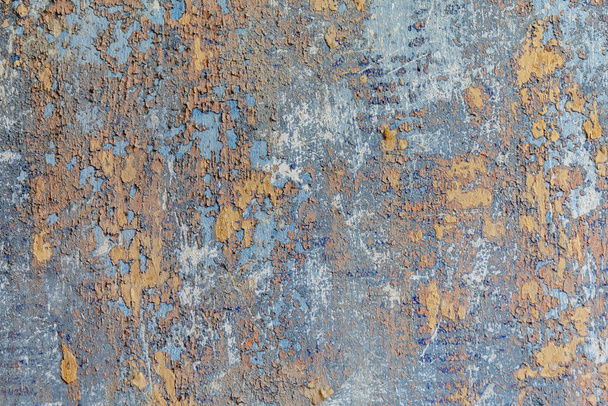 Bluish Old Weathered Decayed Urban Wall Texture - Φωτογραφία, εικόνα