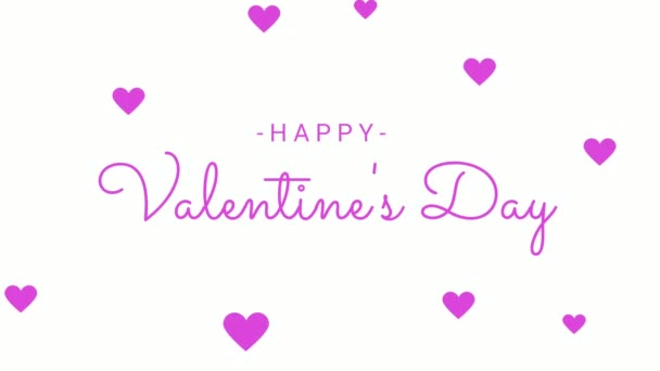 Šťastný Valentýn textová animace se srdcem ve tvaru animace - Záběry, video