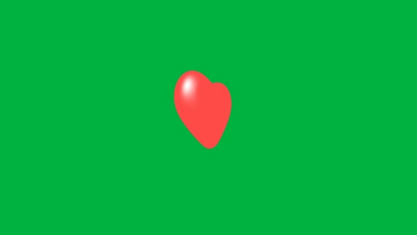 Szczęśliwych Walentynek tekst animacja z animacją kształt serca - Materiał filmowy, wideo