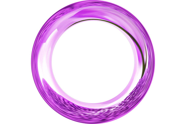 Okrągły kolorowy pierścień na białym tle - Zdjęcie, obraz