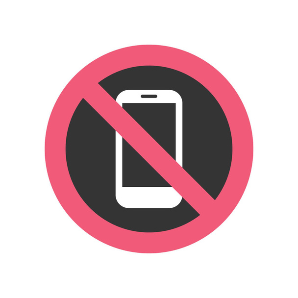Bonito Não use o ícone do telefone para banner, impressão de design geral e sites. Vetor de ilustração
. - Vetor, Imagem