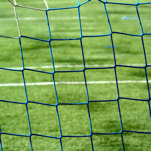 Líquido de um gol de um estádio de futebol
 - Foto, Imagem