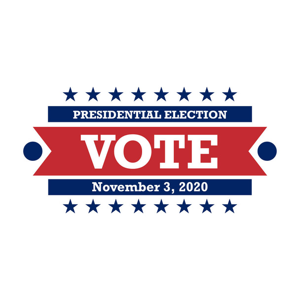 アメリカ大統領選挙のバッジと投票ラベル. - ベクター画像