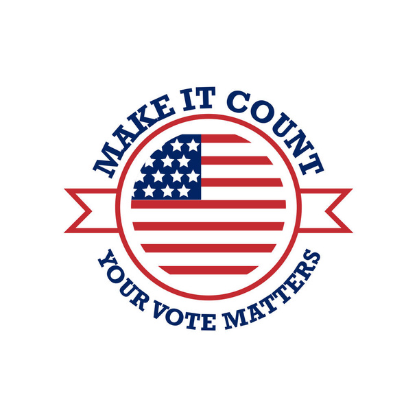Badges présidentiels américains et étiquettes de vote. - Vecteur, image