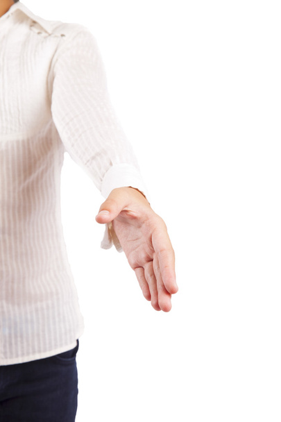Businesswoman reaching out hand for handshake - Photo, Image