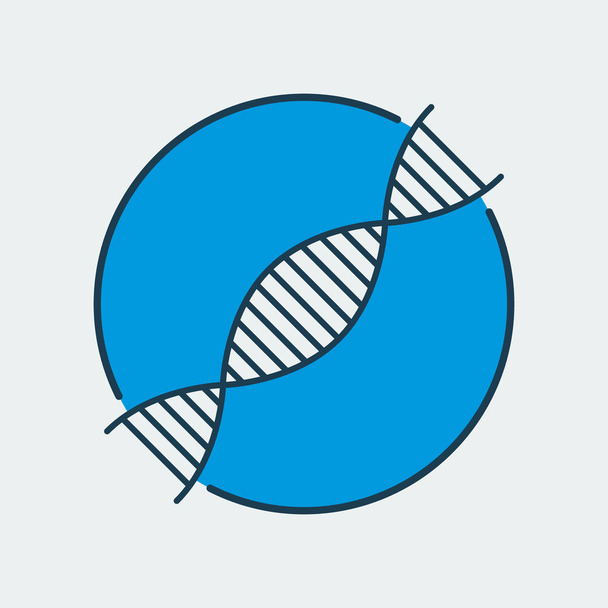 Vector icon of DNA chain. It represents gene diseases, laboratory research, scientific discoveries and medical studies - ベクター画像