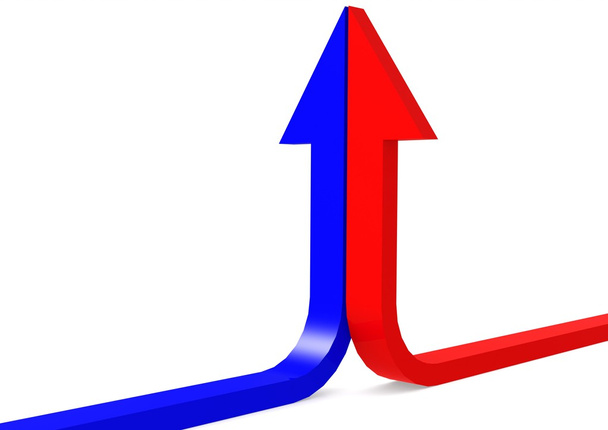 Red blue up arrows - Photo, Image