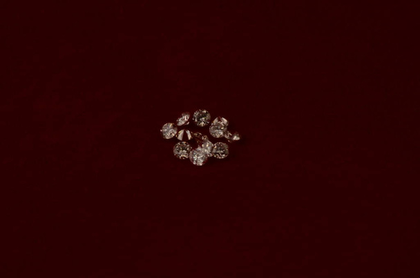 set van prachtige diamanten stenen, dichtbij uitzicht  - Foto, afbeelding
