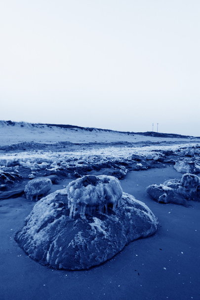 Ακτή υπόλοιπο πάγο φυσικό τοπίο - Φωτογραφία, εικόνα