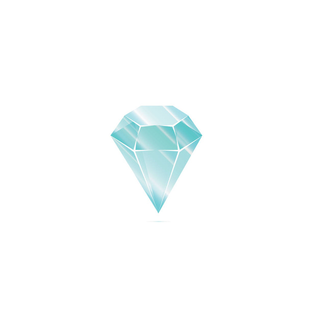 diamant kristal edelsteen vector geïsoleerd object. mooie edelsteen. diamant steen vector. rijke edelsteen - Vector, afbeelding