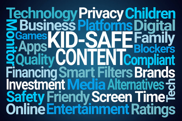 Kind veilige inhoud Word Cloud - Foto, afbeelding