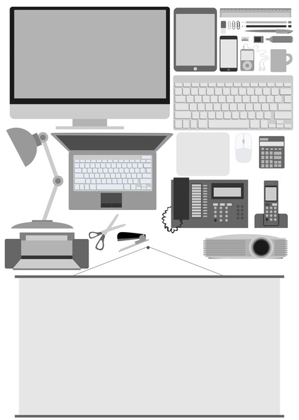 Electrónica de oficina
 - Vector, Imagen