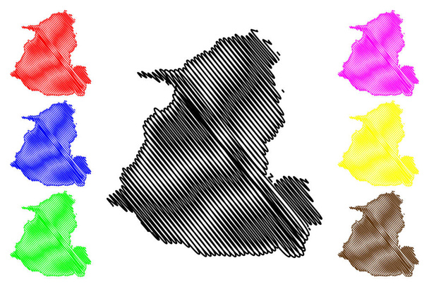 Shida Kartli region (Republic of Georgia - country, Administrative divisions of Georgia) mapa vector illustration, scribble sketch Shida Kartli ma
 - Vector, imagen