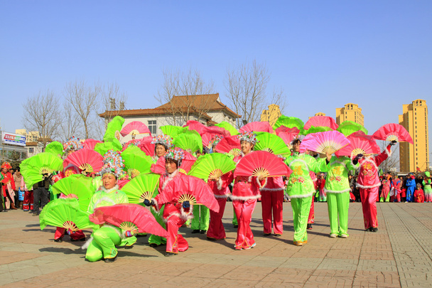 les gens portent des vêtements colorés, spectacles de danse yangko dans le s
 - Photo, image