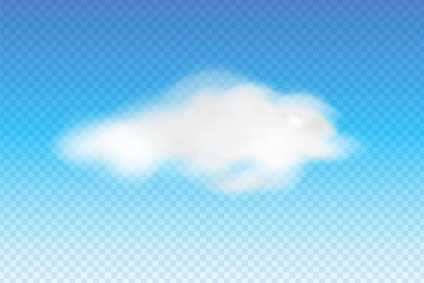 Realistische vector witte wolk. - Vector, afbeelding