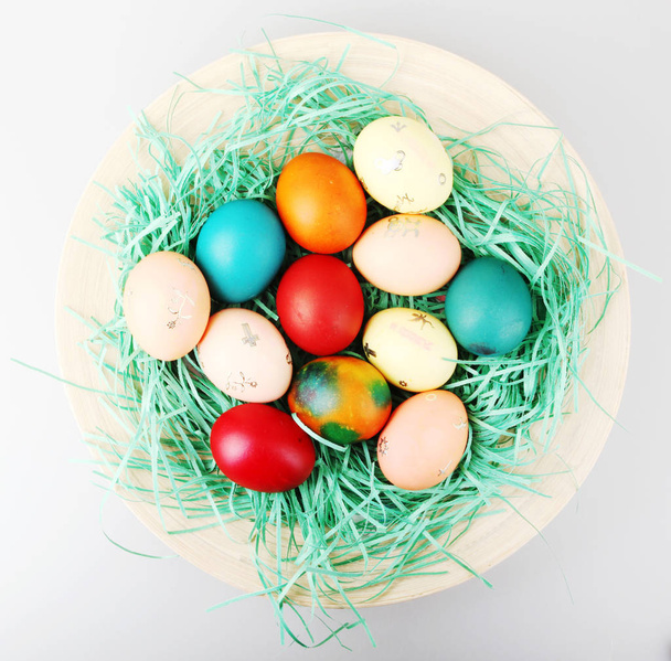 Studio Shot Of Colorful Easter Eggs - Photo, Image