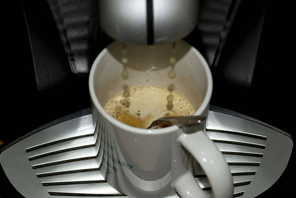 Pouring tasty coffee in cop - Foto, Imagem
