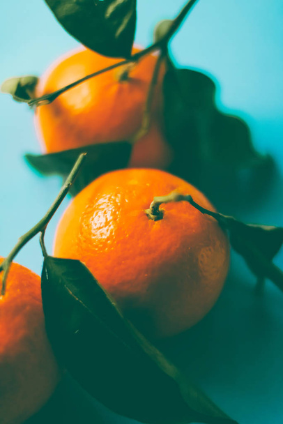 Verse natuurlijke sappige mandarijnen, clementine fruit dessert voor hea - Foto, afbeelding